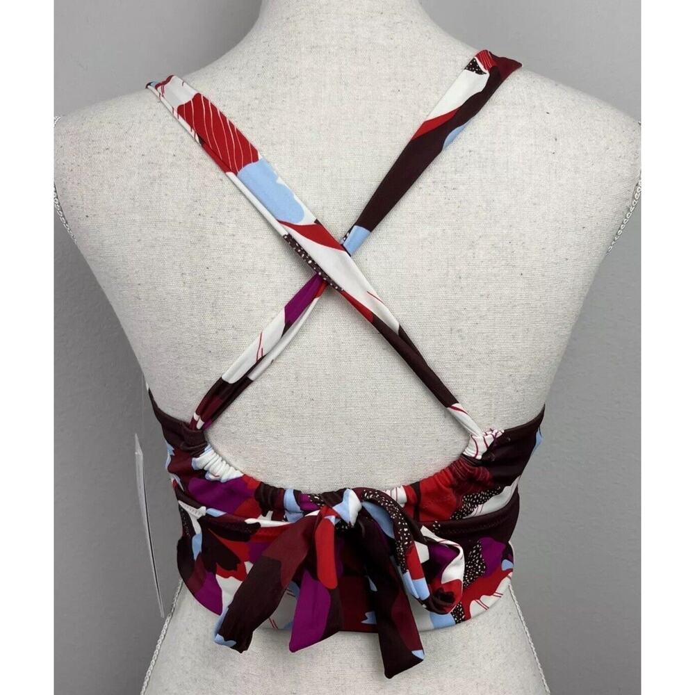 NWT Athleta Women's Plunge Floral Bikini Top D-DD Size Small MSRP $54 Top Only - Picture 7 of 14